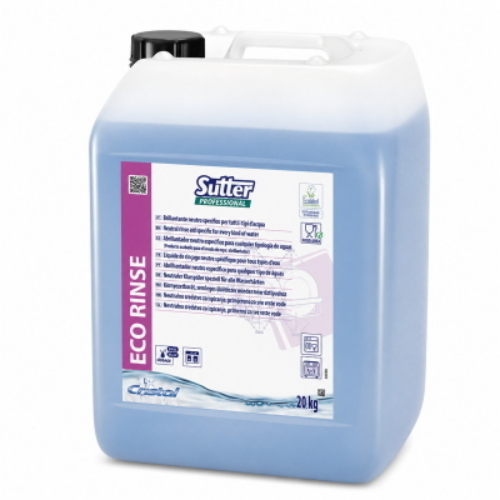 Sutter Eco Rinse Ecolabel 20 Kg Brillantante Ecologico per Lavastoviglie e Forni Autopulenti Professionali