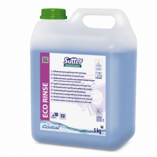 Sutter Eco Rinse Ecolabel 4x5 Kg Brillantante Ecologico per Lavastoviglie e Forni Autopulenti Professionali