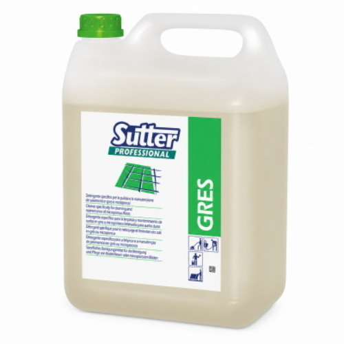 Sutter Gres 4x5 Kg Detergente Professionale per Gres Porcellanato e Pavimenti Microporosi