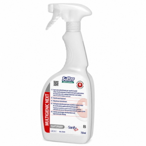 Sutter Multigienic Next 12x750 Ml Sgrassatore Disinfettante PMC per Superfici HACCP e Ambienti Sanitari