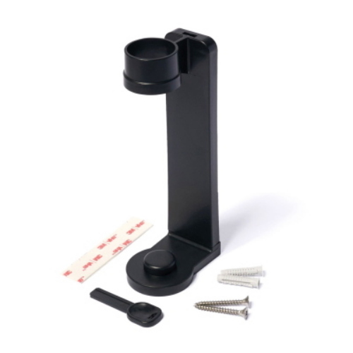 Nefel Kit 4 Staffa a Muro con Chiave,Set Viti e Biadesivo per Flaconi Hotel pezzi 12