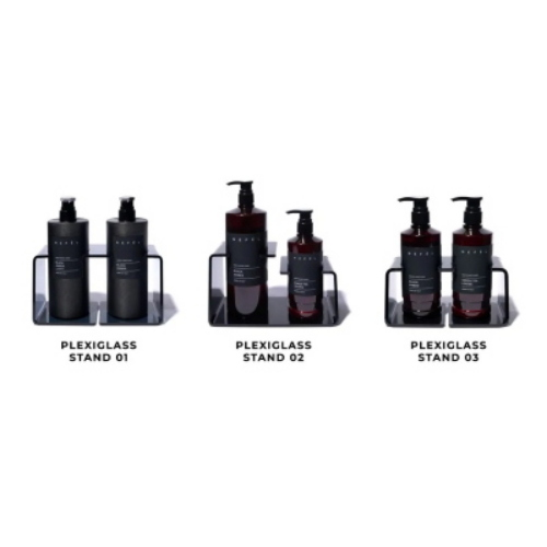 Nefél Plexiglass Stand 03 Supporto da Appoggio Nero per Dispenser Hotel e B&B pezzi 2