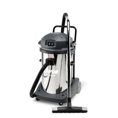 Lavor Domus IF Aspiratore Professionale Solidi e Liquidi 78 Litri 2 Motori 2400 W Fusto Inox con Tubo di Scarico