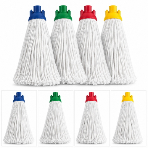 Filmop Master Lux 280 g Mop Cotone Filato Sottile con Attacco Filettato Universale Colorato - 10 Pezzi