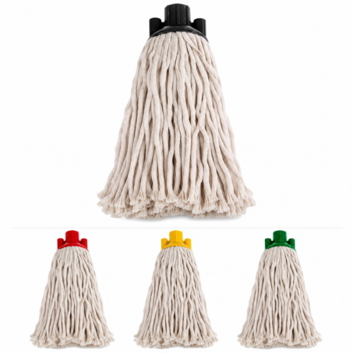Filmop Master Lux Ecolabel 280 g Mop Cotone Filato Grosso con Attacco Filettato Colorato - 10 Pezzi