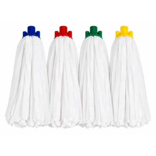 Filmop Master Lux 160 g Mop Sintetico Bianco con Attacco Filettato Universale Colorato - 10 Pezzi