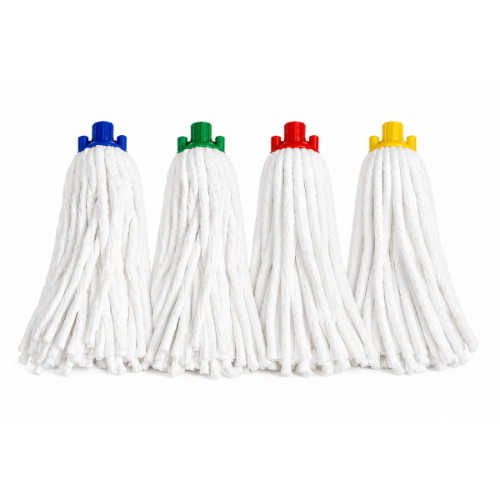Filmop Master Lux 190 g Mop Sintetico Bianco Ritorto con Attacco Filettato Universale Colorato - 10 Pezzi
