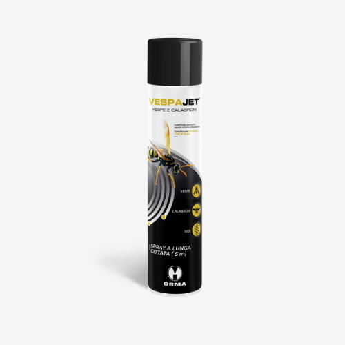 Orma Vespajet Insetticida Spray 750 ml per Nidi di Vespe e Calabroni Gittata 5 Metri - 12 Pezzi