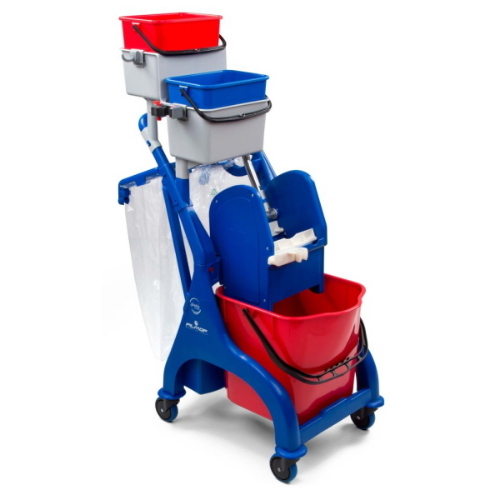 Filmop Vega LP0307 Carrello Lavapavimenti 25 Lt con Strizzatore Professionale e Portasacco 50 Lt