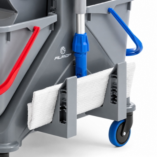 Filmop OneFred Carrello Lavapavimenti Doppia Vasca con Strizzatore Boost, Cassetta e Reggiscopa