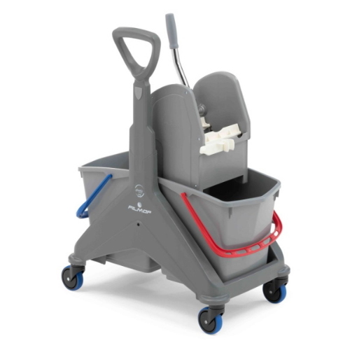 Filmop OneFred Carrello Lavapavimenti Doppia Vasca con Strizzatore Professionale e Maniglia