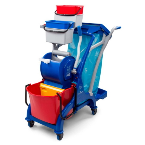 Filmop Arka 21 Carrello Pulizie 28 Lt con Strizzatore Professionale a Rulli e Portasacco