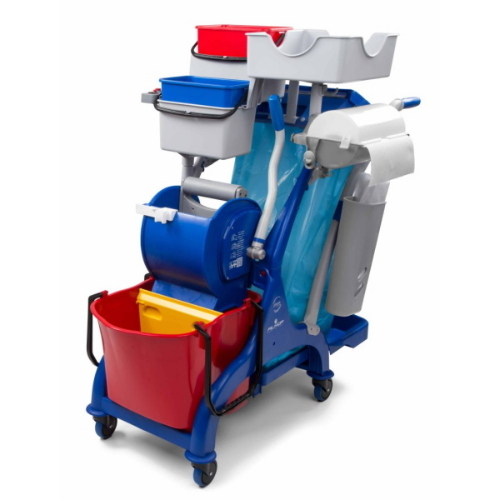 Filmop Arka 24 Carrello Pulizie 28 Lt con Strizzatore Professionale a Rulli e Portasacco 100 Lt