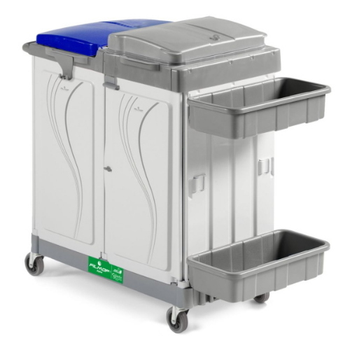Filmop Alpha 3801000 Carrello Pulizie Chiuso con Cassetti e Portasacco Professionale 120 Lt