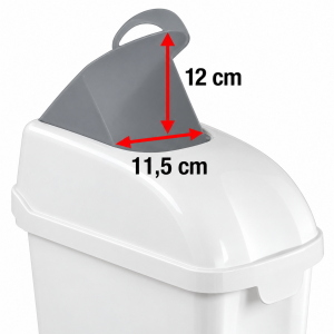 Filmop Desy Contenitore per Assorbenti Igienici 10 Lt con Pedale e Kit a Muro  