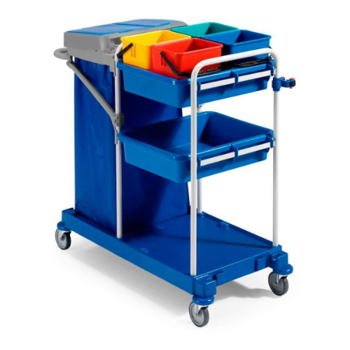 Filmop Morgan 3000 Carrello Pulizie Professionale con Secchi e Portasacco 120 Lt