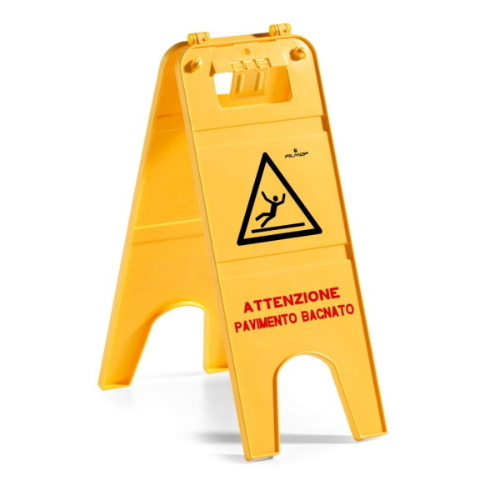 Filmop Segnale di Avviso Pavimento Bagnato a Due Ante H 57 cm – 5 Pezzi