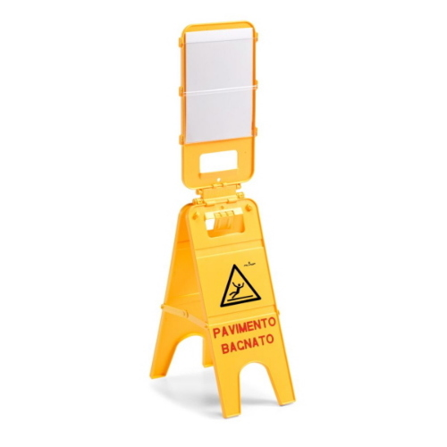 Filmop Segnale Pavimento Bagnato a Tre Ante con Portanote H 104 cm – 4 Pezzi  