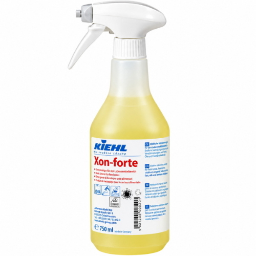 Kiehl Xon-Forte 6x750 ml Sgrassatore Ecologico Ecolabel in Schiuma per Cappe, Grill e Forni Professionali