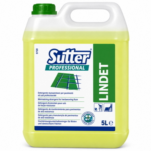 Sutter Lindet 4x5 Kg Detergente Professionale per Pavimenti Microporosi e Supermercati