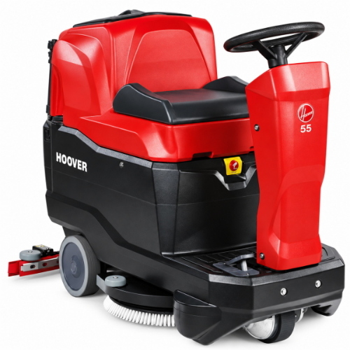 Hoover 55 UB Lavasciuga Pavimenti Uomo a Bordo 55 cm con 2 Batterie e Caricabatterie – Resa 3300 m²/h