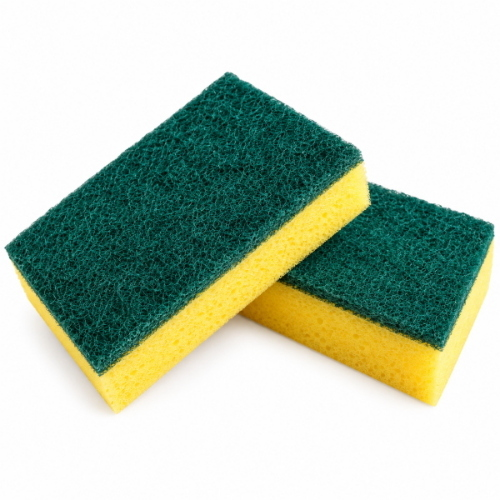 Spugne Abrasive Professionali Accoppiate 10x15 cm per Cucina e Bagno – 100 Pezzi