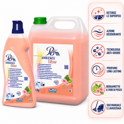 Sutter POM Ambience Glow Detergente Deodorante Pavimenti e Superfici Bergamotto e Fiori di Pesco