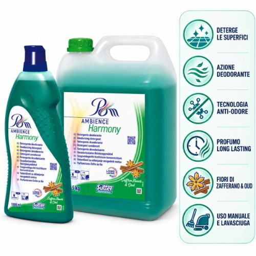 Sutter POM Ambience Harmony Detergente Deodorante Pavimenti e Superfici Fiori di Zafferano e Oud
