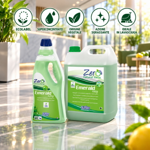 Sutter Emerald Easy Ecolabel Detergente Sgrassante Naturale Superconcentrato per Pavimenti e Superfici