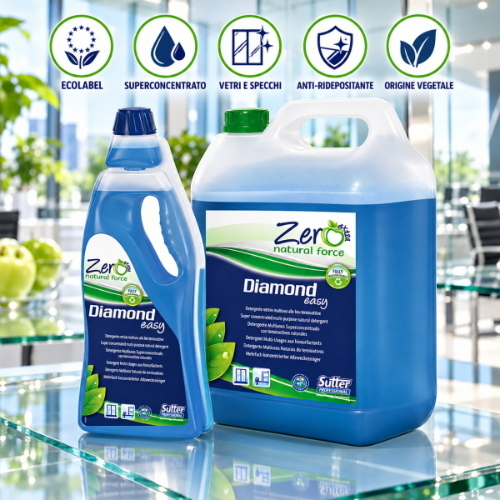 Sutter Diamond Easy Ecolabel Detergente Multiuso Naturale Superconcentrato per Vetri e Superfici