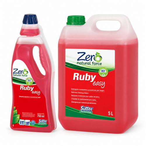 Sutter Ruby Easy Ecolabel Detergente Anticalcare Naturale Superconcentrato per Bagno e Sanitari