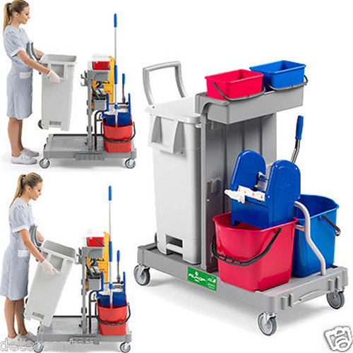 Filmop carrello lavapavimenti pulizie Alpha 0401402 strizzatore  professionale e portarifiuti lt.70