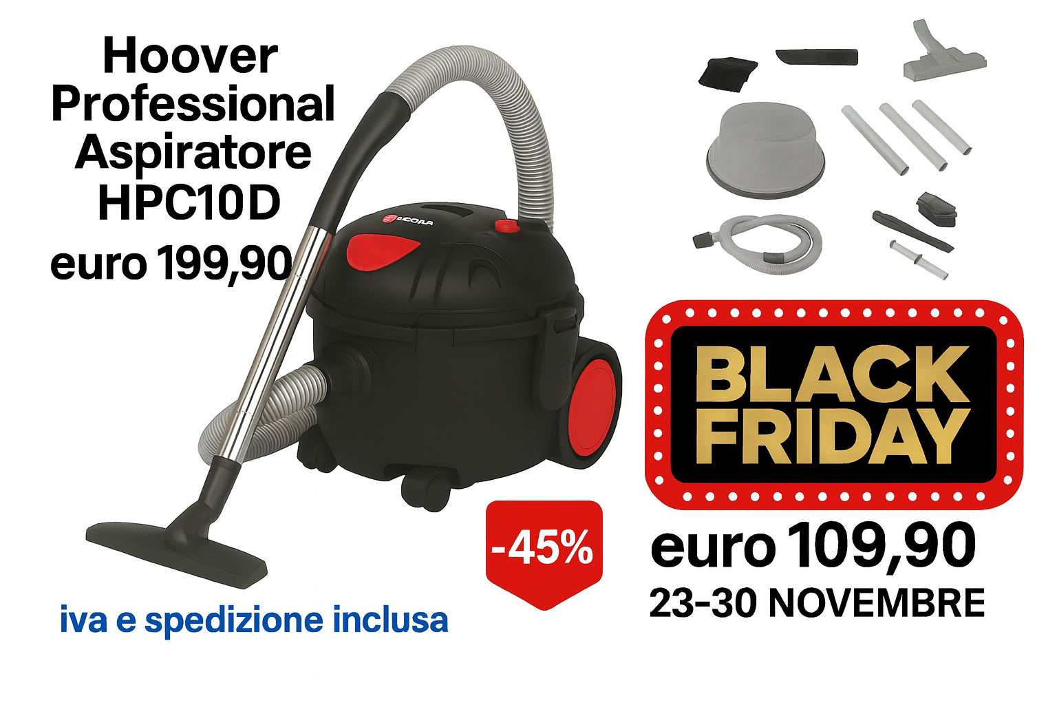hoover professional aspirapolvere detercenter shop black friday