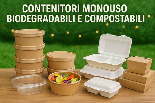 contenitori monouso alimenti biodegradabili compostabili | Detercenter Shop