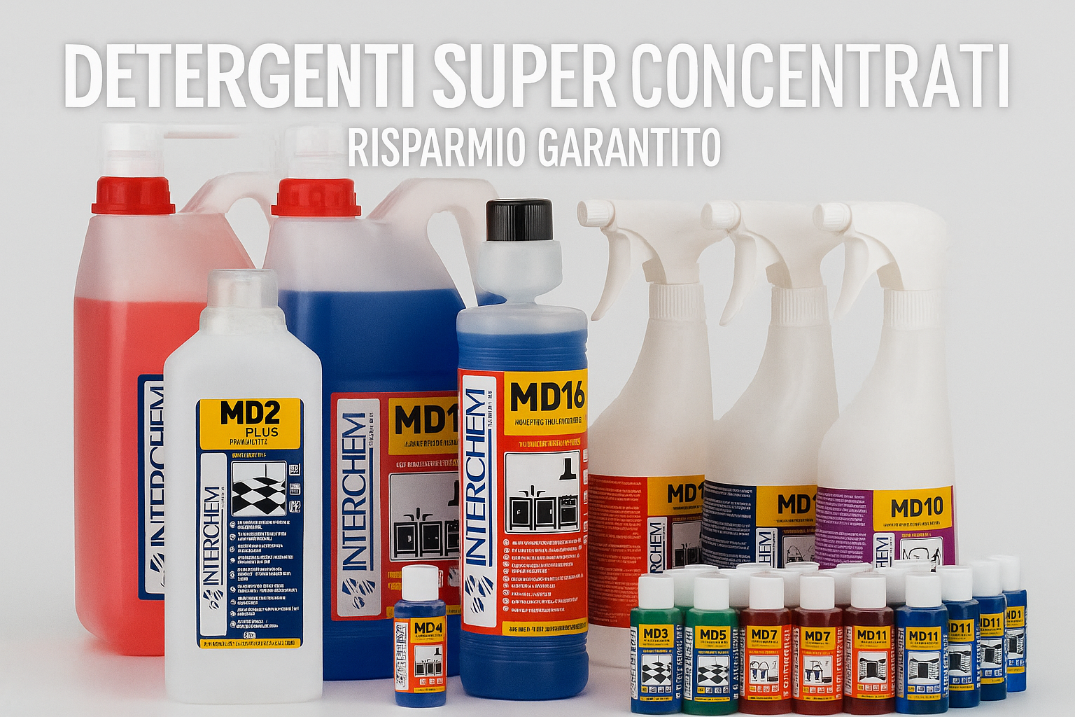 Detergenti super concentrati professionali Interchem MD per pulizia industriale – Detercenter